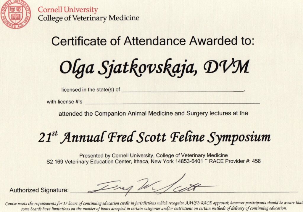 Olga Sjatkovskajan sertifikaatti: fred scott symposium cornell olga sjatkovskaja 1024x715